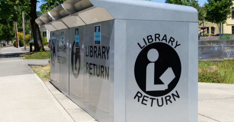Woman De-Fingered Returning Library Book Woman De-Fingered Returning Library Book